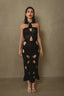 Isla Crochet Dress in Black Decolet The Label