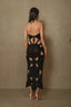 Isla Crochet Dress in Black Decolet The Label