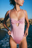 Underwire 0ne piece swimsuit in pink
