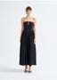 Raquel Lace-Up Maxi Dress Decolet The Label
