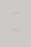 Triangle bikini top in goddess gold with satin finish
