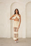 Two piece crochet set wrap around with cut out details
