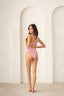 Underwire one-piece swimsuit with cutouts in pink musk
