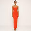 Aurelia Knit Chain Dress in Coral