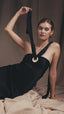 Solene Satin O-Ring Dress