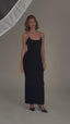 Aurelia Knit Chain Dress in Black