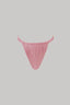 Classic-cut bikini bottoms in pink musk shimmer finish