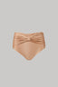 High-waisted bikini bottoms in bronzed
